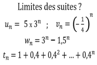 Déterminer la limite d'une suite, notamment dans le cas de q puissance n